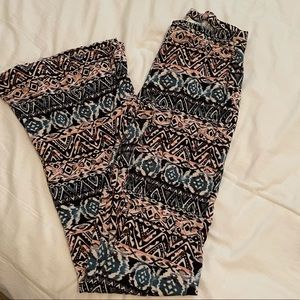 Tribal loose boot cut pants